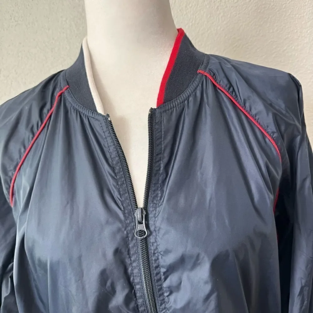 Tommy Hilfiger Blue Nylon Bomber Jacket Size XL
